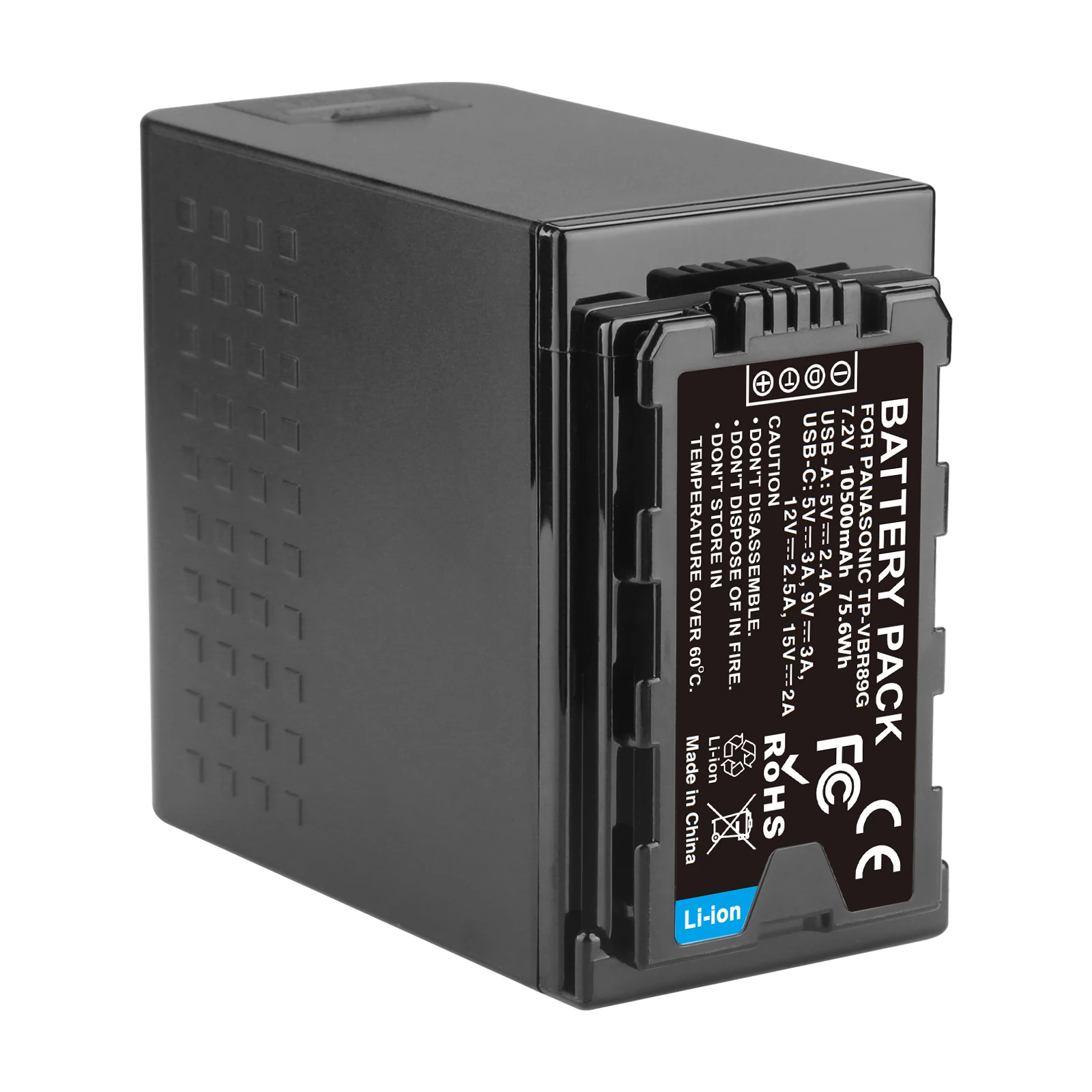 Batería de 10500mAh AG-VBR89G VW-VBD98 para Panasonic VBD58 VBD78 AG-VBR59 AG-VBR89 AG-VBR118 AJ-PX280 PX285MC AG-HPX265MC HPX260MC - imagen 5