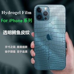 Protector de pantalla hidrogel iPhone – Patrón cocodrilo transparente