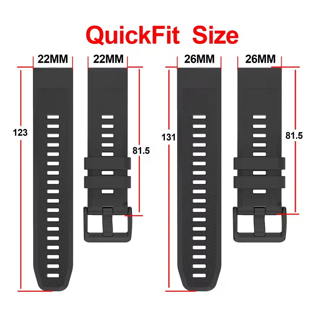 Correa de reloj QuickFit de 22mm y 26mm para Garmin Fenix E 8, 47mm, 51mm, 7, 7X6, 6X/Epix Pro/Enduro 3/Fenix5, pulsera oficial de silicona - imagen 5