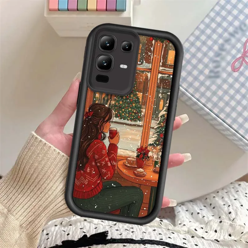 Funda con patrón navideño para niñas, funda para teléfono Infinix Note 12 G96 2023 30 40 50 40S 50X VIP Pro Plus 5G Eye Ladder - imagen 2
