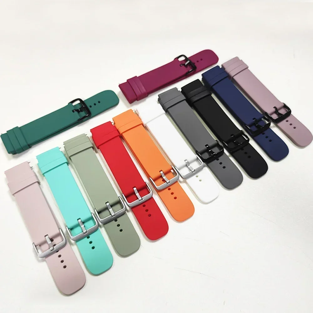 Correa de reloj de 20 a 22mm para Amazfit Balance GT4/3/2 47mm GTS 4/3/2 Mini pulsera de silicona para Samsung Galaxy Watch 4/6 Classic 5 Pro - imagen 4