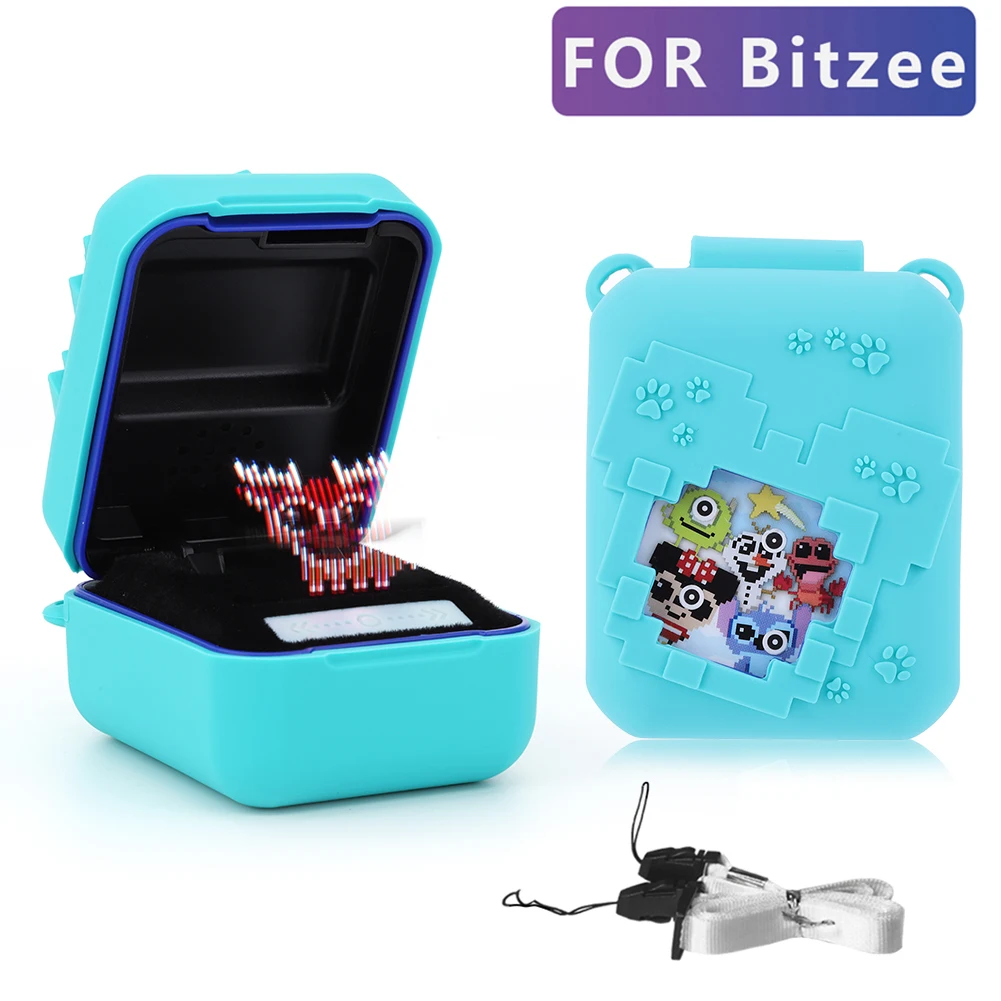 Para Bitzee Disneys juguete interactivo funda de silicona soporte protector a prueba de golpes piel Digital juguete para mascotas funda protectora con cordón
