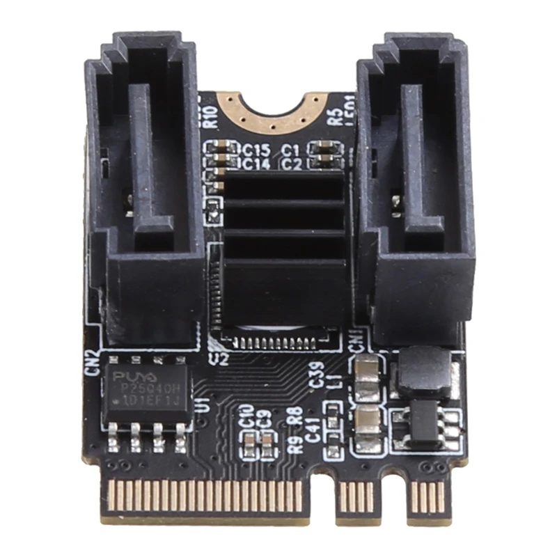 Adaptador M.2 A + E Key A SATA 3, Chips JM582, 2 puertos, tarjeta de revisión SATA III, Accesorios para ordenador - imagen 3