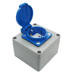 Enchufe Schuko Exterior IP54 Resistente al Agua 16A 250V Negro