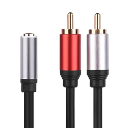 Cable de audio 3,5 mm a RCA estéreo macho-hembra para PC y altavoz