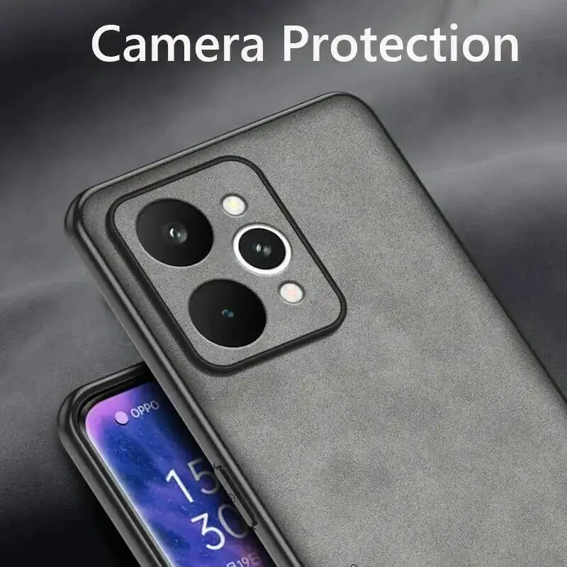 Para Realme 15 Pro 5G sensación de piel a prueba de golpes mate Funda de cuero Retro Funda trasera suave Funda para Realme 15 Pro Protector - imagen 5