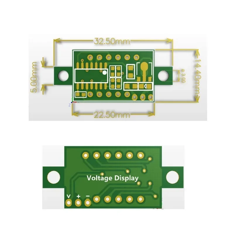 6 uds 0,36 pulgadas DC 0-100V 2 cables Mini medidor de voltaje 3 colores pantalla LED Panel Digital voltímetro medidor Detector Monitor herramienta - imagen 5
