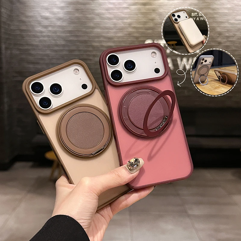 360 °   Soporte magnético de Metal giratorio para coche, funda de teléfono a prueba de golpes con carga inalámbrica para iPhone 17 Pro Max 17, contraportada de aire - imagen 2