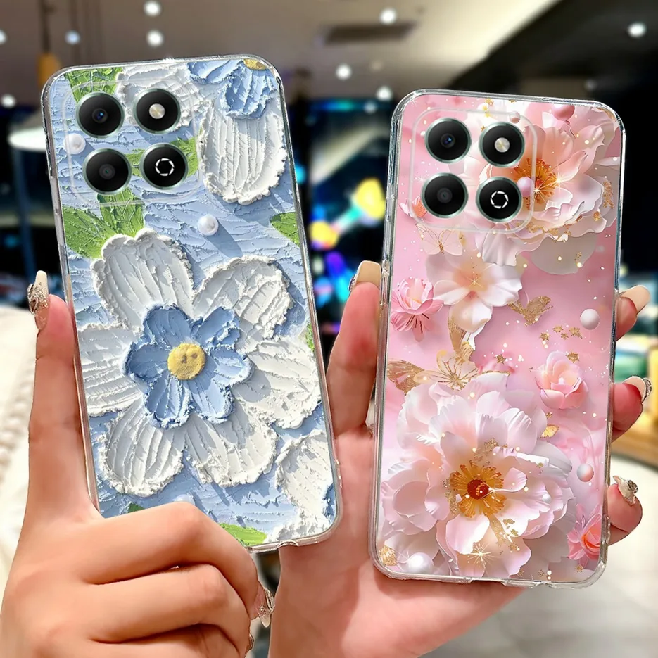 Para Honor X6b funda JDY-LX1 JDY-LX2 funda pintada de flores coloridas funda de silicona suave para Honor X6a X 6b HonorX6a HonorX6b Fundas - imagen 5