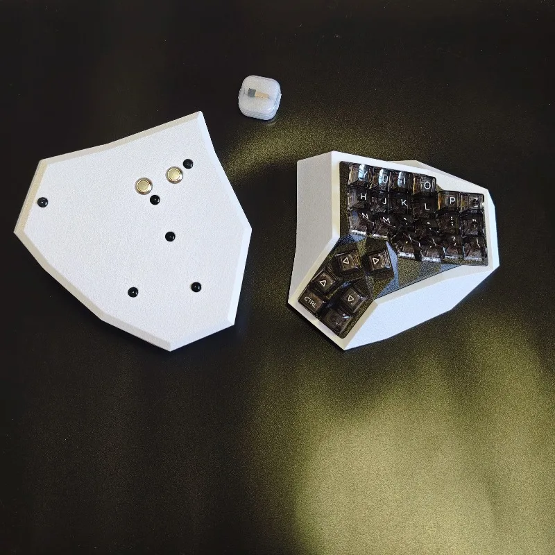 Kit de teclado dividido curvo inalámbrico de 2,4G, teclado dividido ergonómico personalizado RGB de intercambio en caliente con impresión 3D para teclado de jugador VIAL - imagen 2
