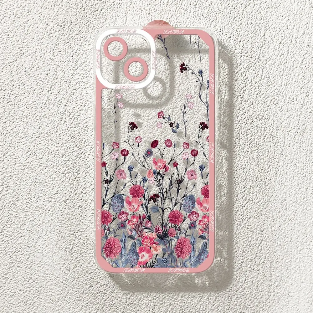 Funda de flores para Samsung Galaxy A56 5G A55 A35 A15 A16 A26 A54 A52 A53 A14 A05 A05S A06 A25 A34 A35 A32 A51 funda suave fina de TPU - imagen 3