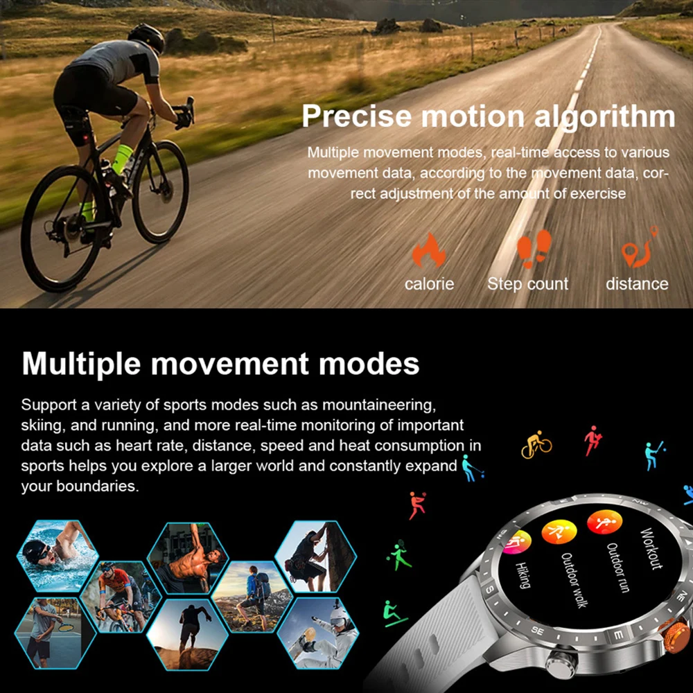 Reloj inteligente hombres mujeres modos deportivos 400mah Monitor de salud llamada de diente azul Smartwatch impermeable al aire libre 360*360 pantalla HD AMLOED - imagen 2