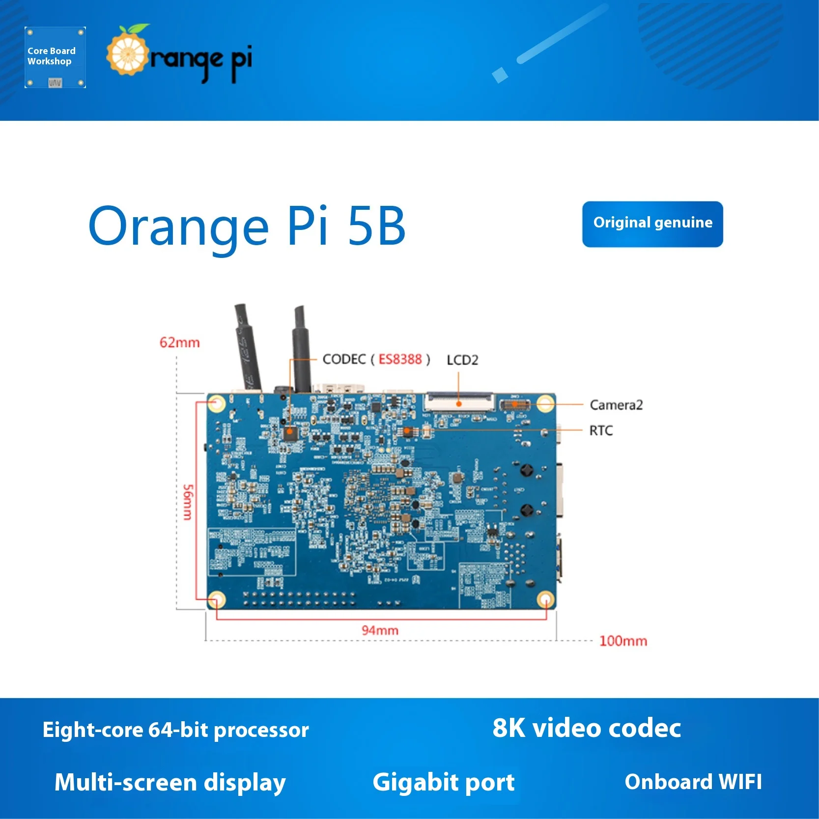 Placa de desarrollo Orange Pi 5B Ruixin Micro 3588S Memoria 4G/8G/16GB - imagen 3
