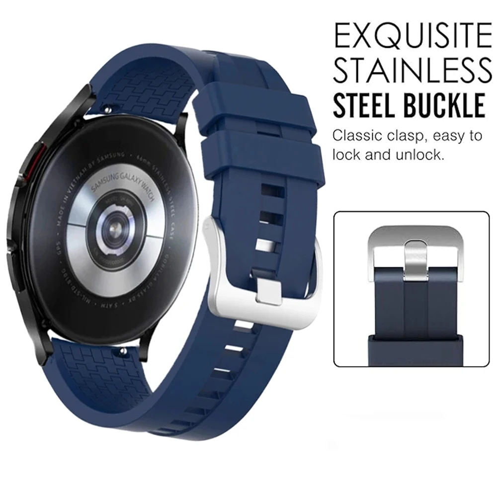 Correa de silicona de 20mm y 22mm para Huami Amazfit Bip 6, correa de reloj de 46mm para Amazfit Bip 5 Bip3 Pro U S lite, accesorios de pulsera suave - imagen 3