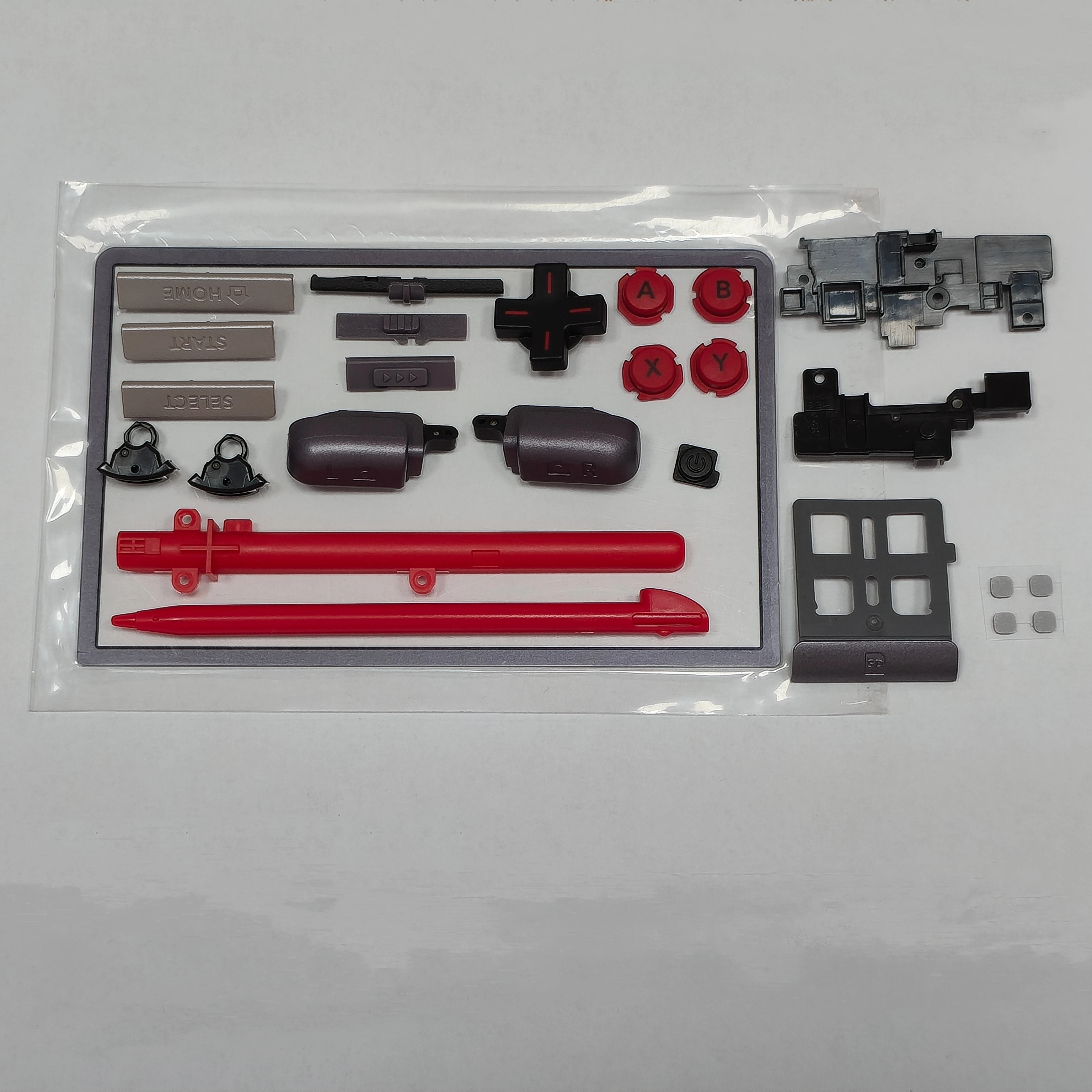 Accesorios grises originales de edición limitada, teclas de botones para consola Nintendo 3DS XL LL, equipo de juegos Compatible