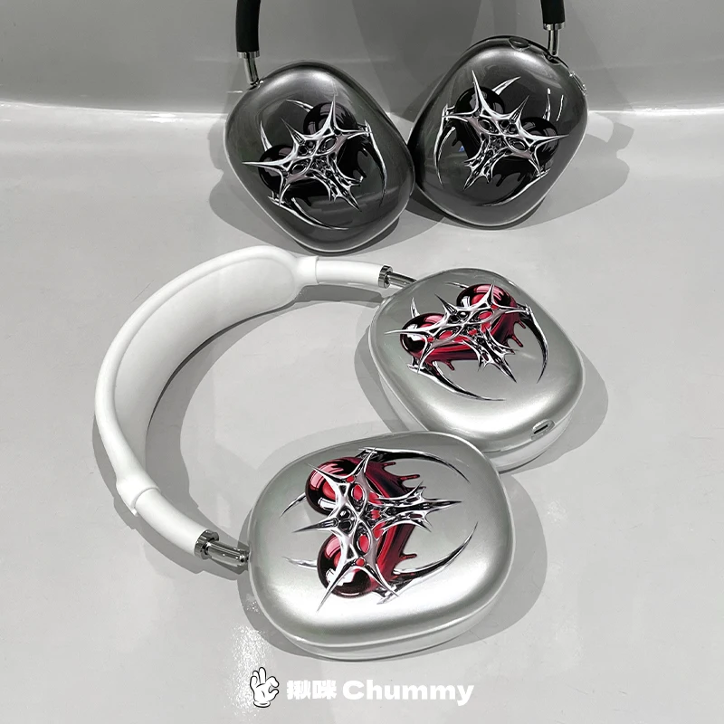 AirPods Max 1 2 funda protectora para auriculares funda decorativa para auriculares fundas blandas Silver Love Midnight para accesorios para auriculares - imagen 5