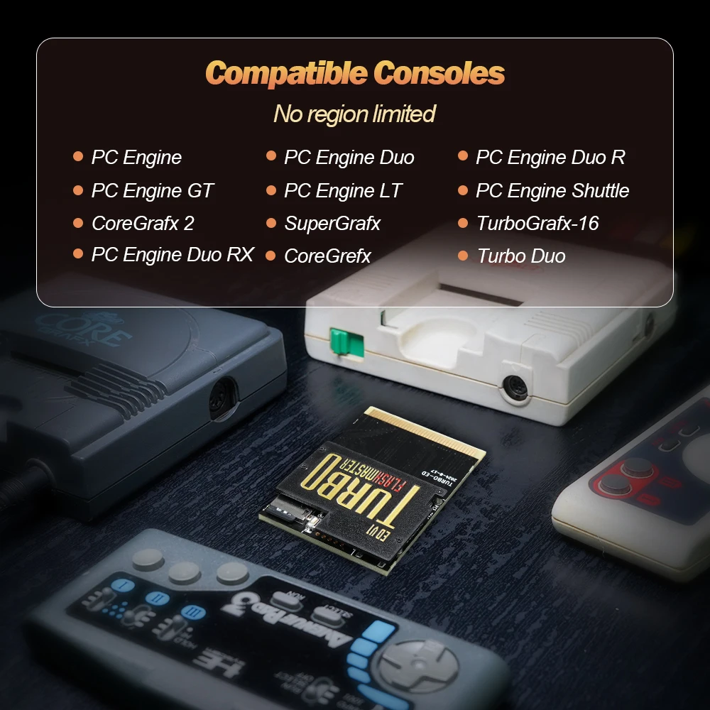Para TURBO ED PCE Card Tarjeta de juego 1000 en 1 para PC-Engine Turbo GrafX y Turbo GrafX Tarjeta de consola de juegos - imagen 3