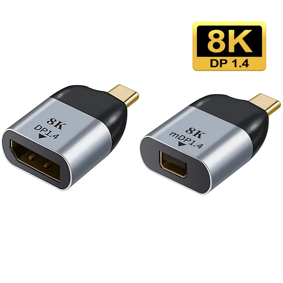 Adaptador de USB-C a DisplayPort1.4 Thunderbolt3/4 tipo-c a DP/MiniDP, convertidor de vídeo para Monitor de ordenador portátil, 8K @ 60Hz