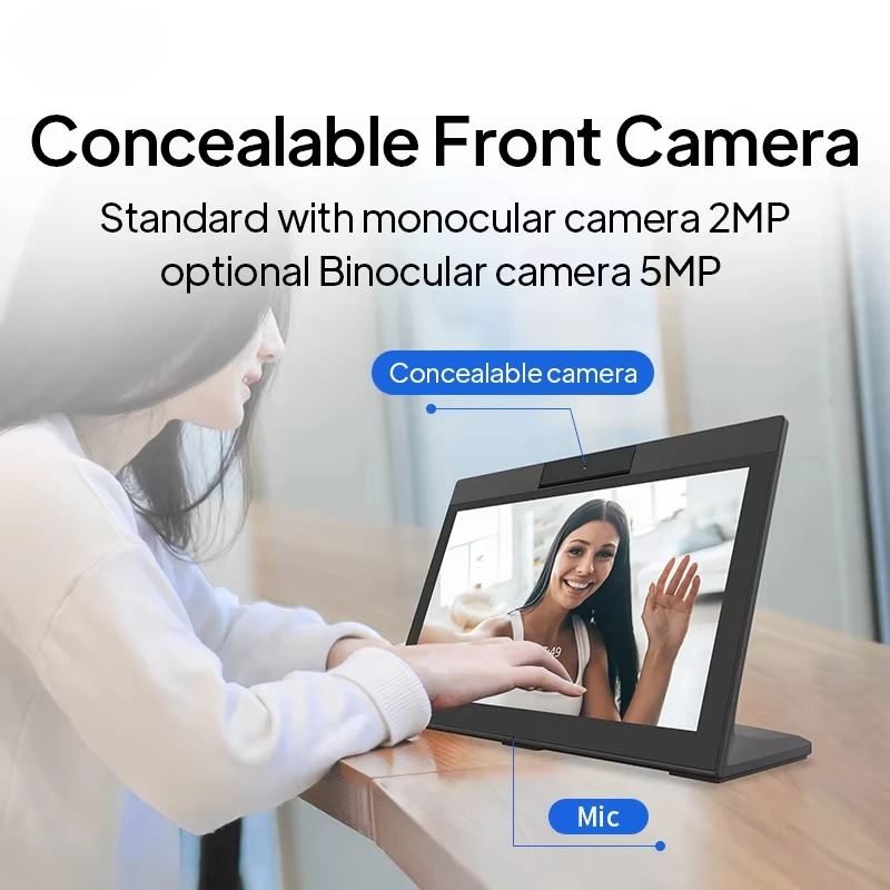 WL1412T Android Tablert L forma 14 pulgadas 10 puntos pantalla táctil POE RJ45 NFC escritorio Android Tablet Pc para comentarios del cliente - imagen 5