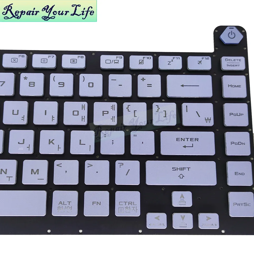 Teclado retroiluminado G512 coreano RGB para ASUS ROG G531 G531GW G512L G15 teclados retroiluminados coloridos para ordenador portátil azul nuevo 0KNR0-4613KO00 - imagen 5