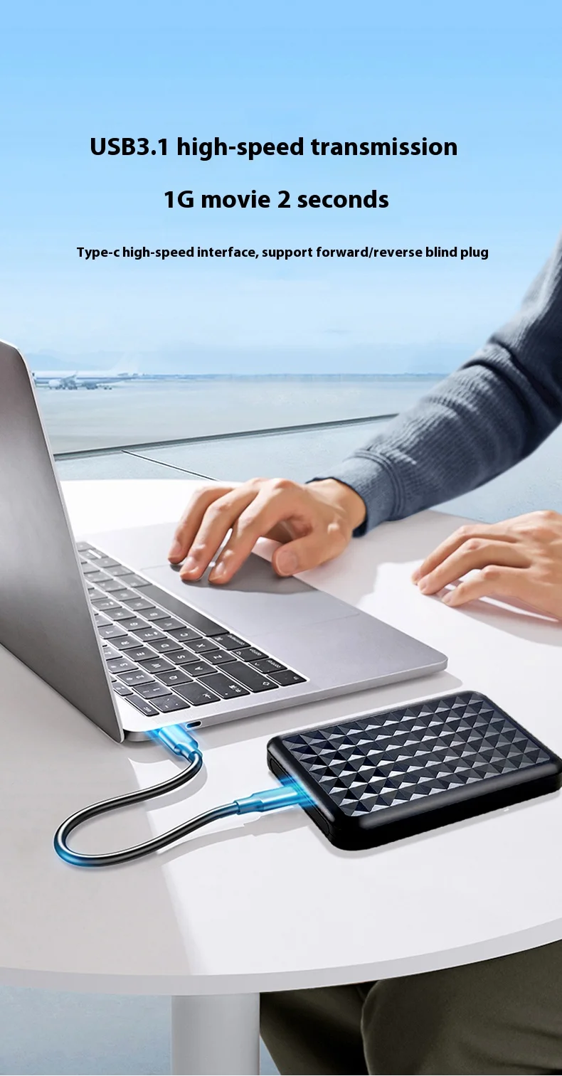 SATA a USB 3.1or3.0 2,5 HDD SSD caja adaptadora 6GBps HD caja de disco duro externo para disco PC tipo USB-C gabinete - imagen 3
