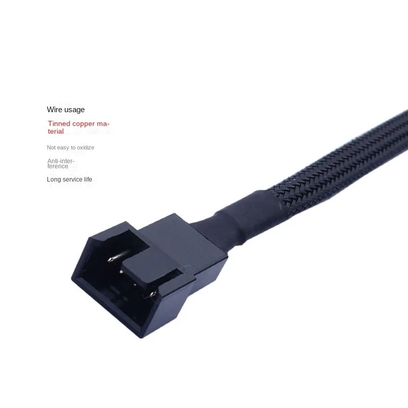 Cables de concentrador divisor de extensión de 4 pines PWM, Enfriador de 4 pines a 3 vías, divisor de potencia de ventilador de caja de 3 pines - imagen 5