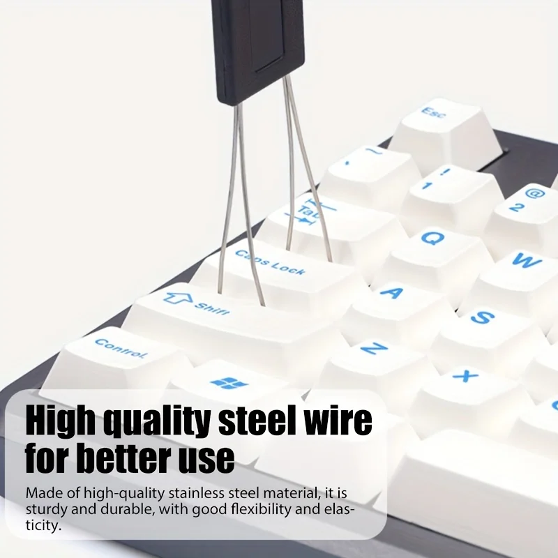 Juego de herramientas de reparación de plástico multifuncional, extractor de teclas, removedor de cables/interruptores, limpiador de auriculares y cepillo para polvo de teclado, 4 Uds. - imagen 4