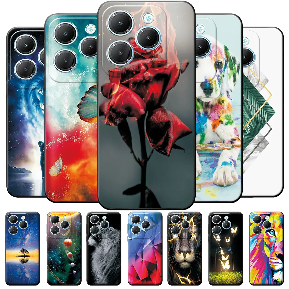 Funda de silicona con dibujos animados para Infinix Hot 40, carcasa bonita de animales para Infinix Hot 40 Pro, parachoques de TPU