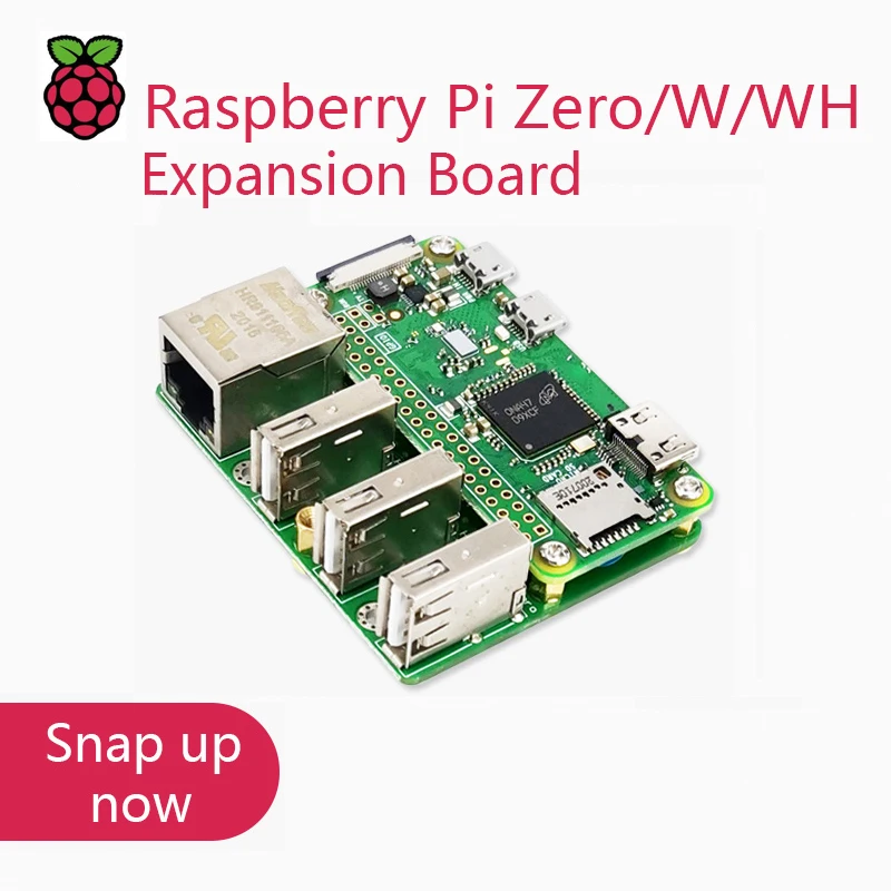 Raspberry Pi Zero W/ WH Placa de expansión, interfaz USB Ethernet, módulo de comunicación 4G, carcasa de Metal