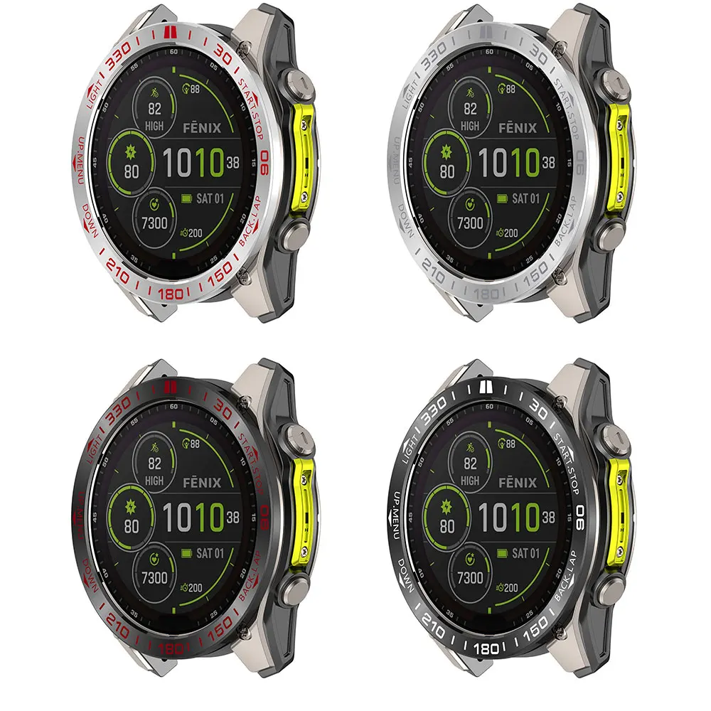 Bisel de acero inoxidable para reloj inteligente Garmin Quatix 8, 47mm y 51mm, Protector de cubierta de Metal, anillo de parachoques, accesorios protectores para reloj - imagen 3