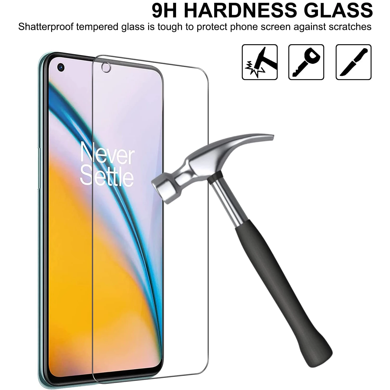 Para OnePlus Nord 2 5G HD Protector de pantalla de vidrio - imagen 5