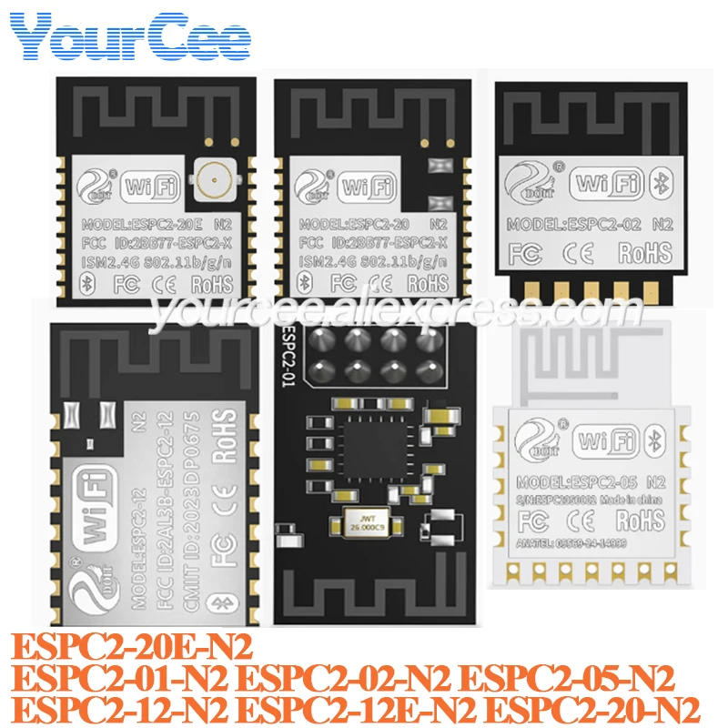 10 uds/1 unidad ESPC2 ESP8684H2 WiFi + Ble 5,0 módulo inalámbrico placa MCU RISC-V de 32 bits ESPC2-01-N2 ESPC2-02-N2 ESPC2-05-N2 ESPC2-20-N2 - imagen 2