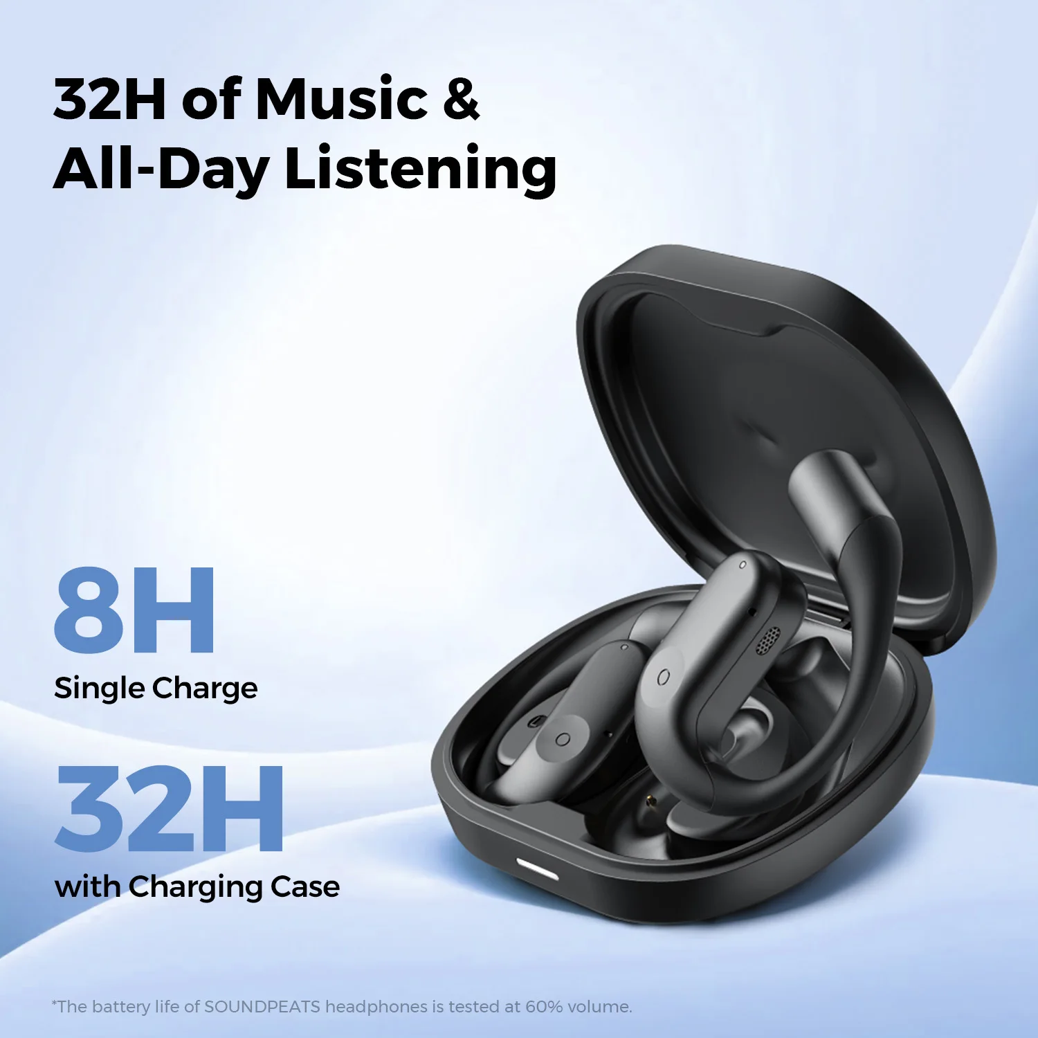SoundPEATS ChatFree Wireless Earphones Bluetooth 5.3 Dual Mic ENC noise reduction Multipoint Connection OWS Earbuds - imagen 4