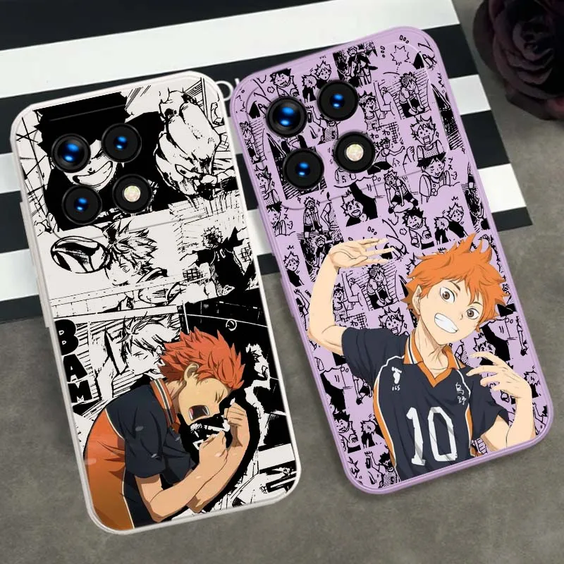 Anime Hinata Shoyo para Xiaomi Poco X7 X6 X5 X4 X3 M7 M6 M5 M5S M4 NFC GT Pro Plus 5G funda de teléfono suave