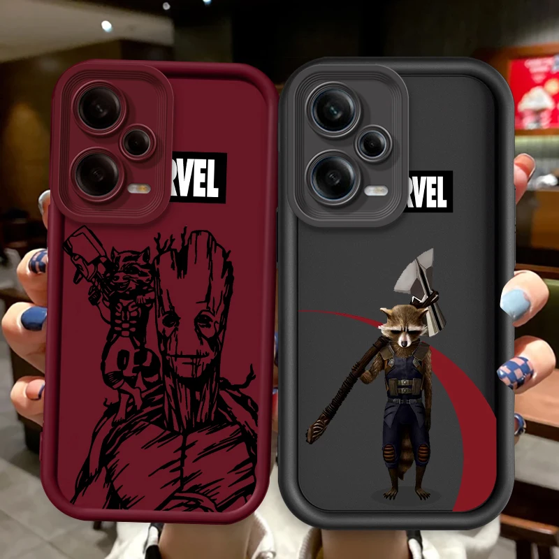 Rocket Raccoon Marvel Art Eye Ladder para Xiaomi Redmi Note 13, 12, 12C, 11, 11S, 10, 10C, 10A, 9C, 9A Pro, 5G, Funda para teléfono