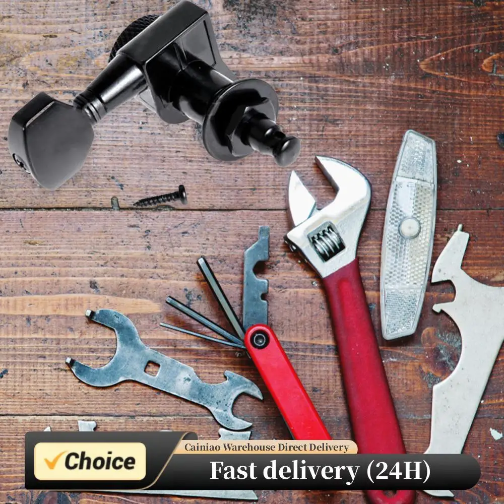 Afinadores de bloqueo de guitarra, cabezales de máquina sellados reutilizables, clavijas de afinación derechas de cuerdas para 6R en línea, 6 uds.