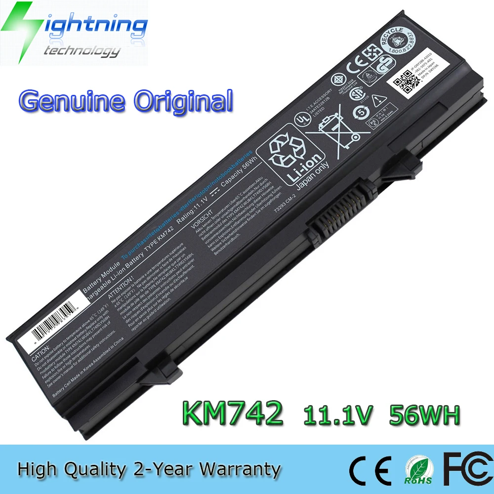 KM742 11,1 V 56Wh batería del ordenador portátil para Dell Latitude E5400 E5500 E5410 E5510 PX644H WU841