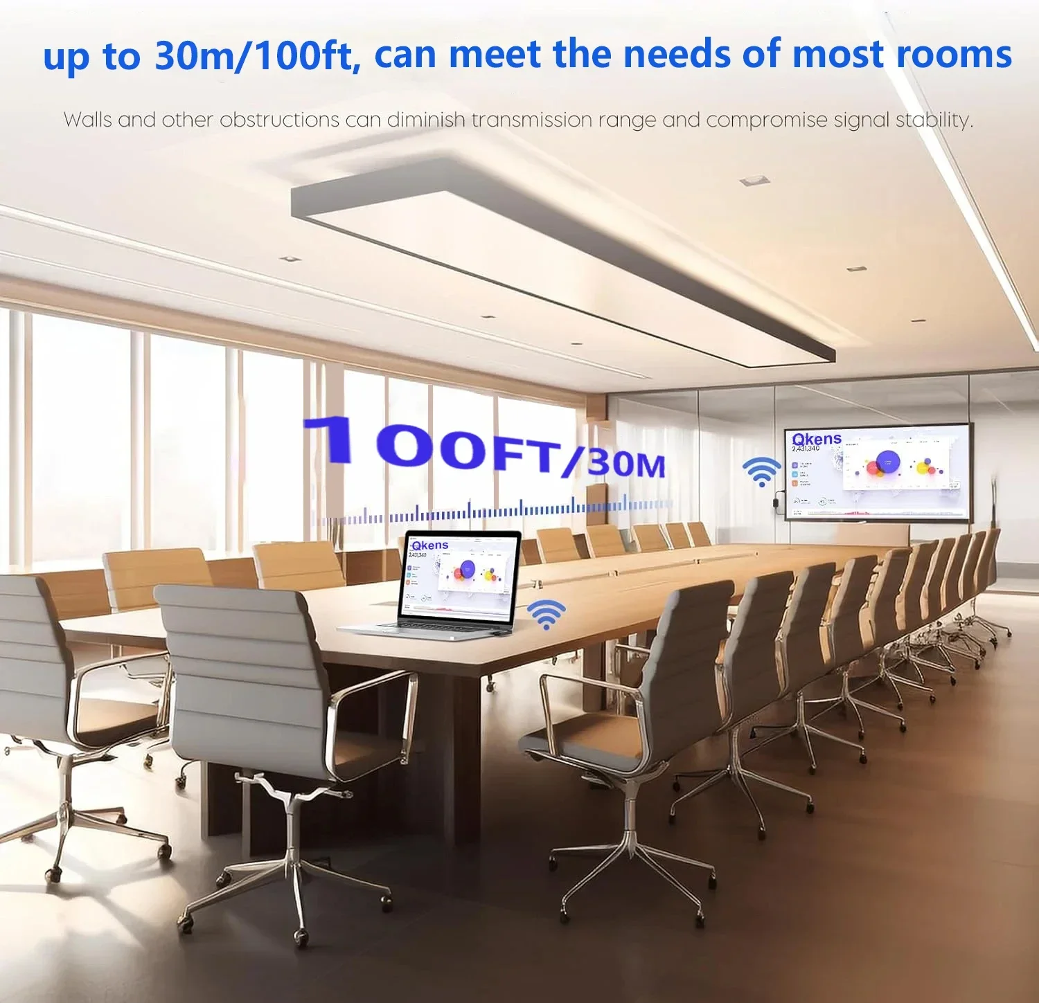 Receptor y transmisor de vídeo inalámbrico tipo C, 1080p, 30m, extensor HDMI, adaptador de pantalla para Macbook, portátil, PC a proyector de Monitor de TV - imagen 5