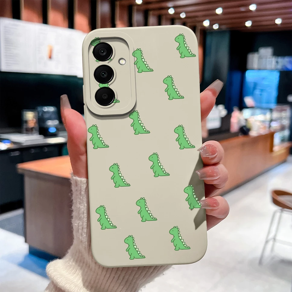 Para Samsung Galaxy M17 F17 5G funda de teléfono lindo dinosaurio suave silicona cobertura completa Shell para Galaxy M 17 F 17 parachoques ligero - imagen 4