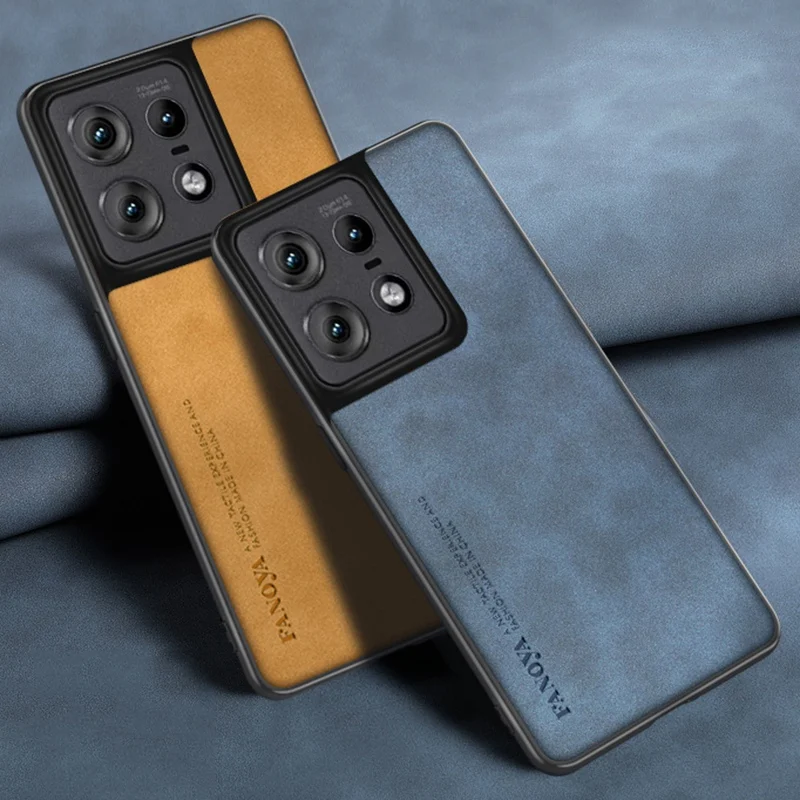 Para Motorola Edge 50 Pro funda de teléfono de cuero PU de lujo para Motorola Moto Edge50 Pro 5G contraportada protección de silicona mate - imagen 3