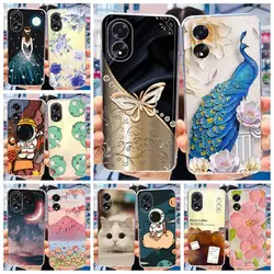 Funda Silicona Oppo A38 Transparente con Diseño Pintado Suave al Tacto