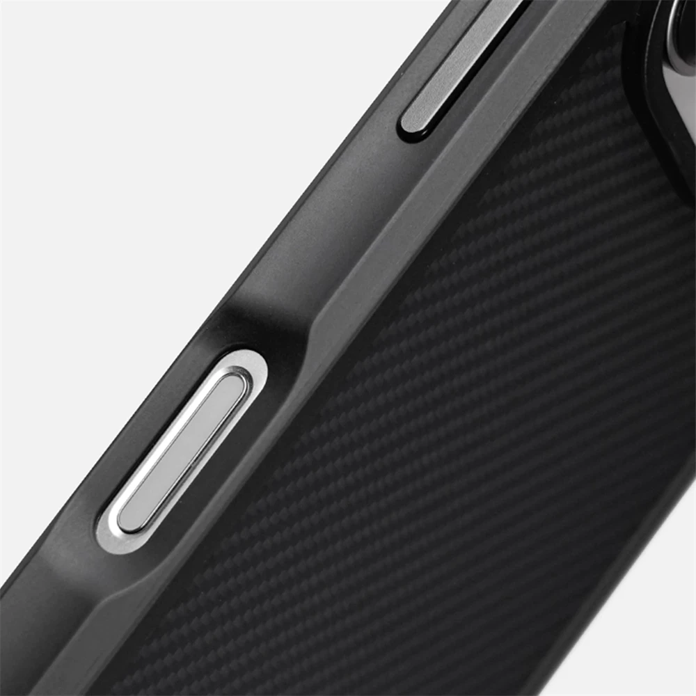 Funda de armadura a prueba de golpes con Panel trasero de textura de fibra de carbono de lujo para iPhone 16 Pro Max para cubierta de carga inalámbrica magnética Magsafe - imagen 4