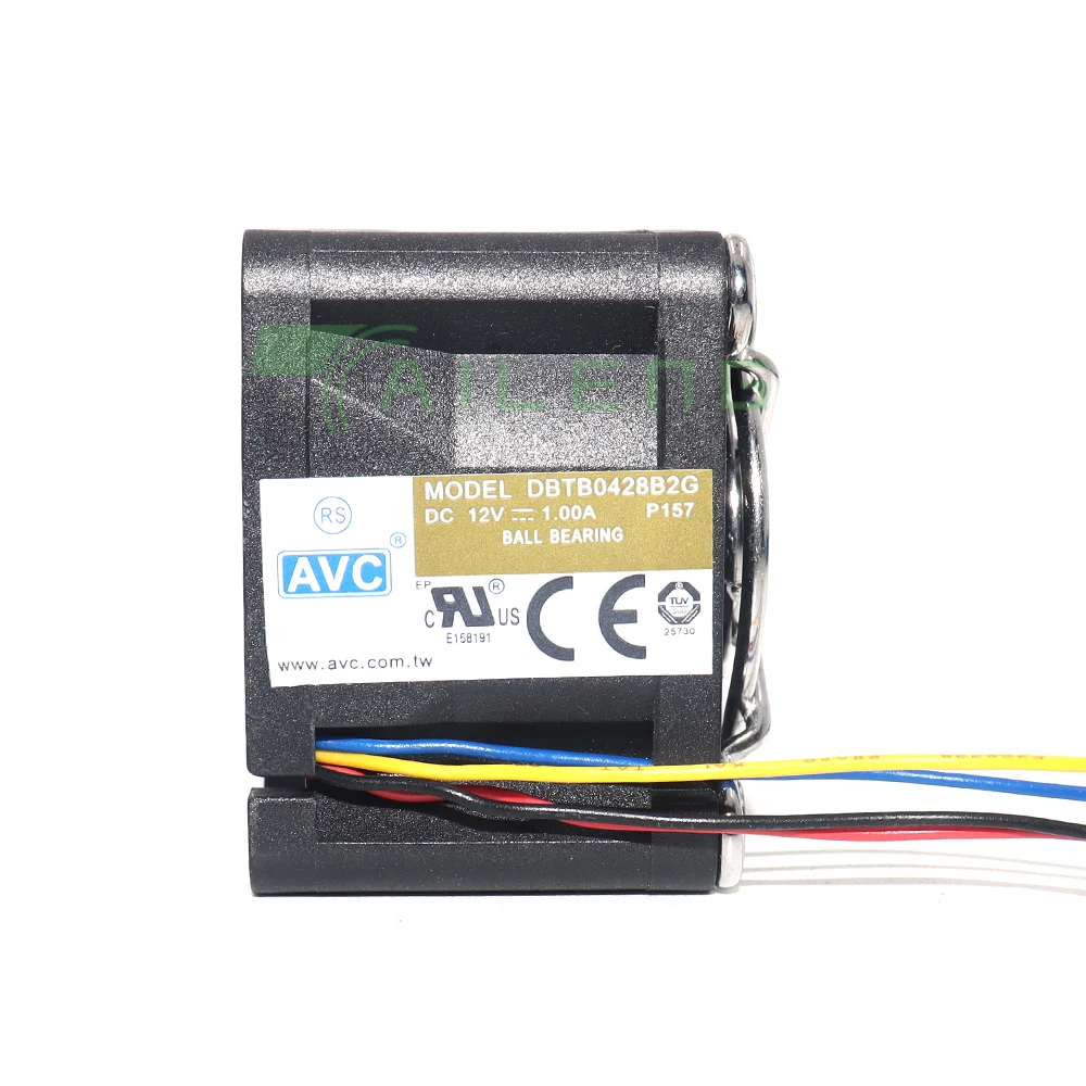 Potente ventilador de refrigeración de 40mm y 4cm con red protectora 4028 12V 1A DBTB0428B2G 40*40*28mm rodamiento de bolas doble 4 cables 4 pines PWM - imagen 2