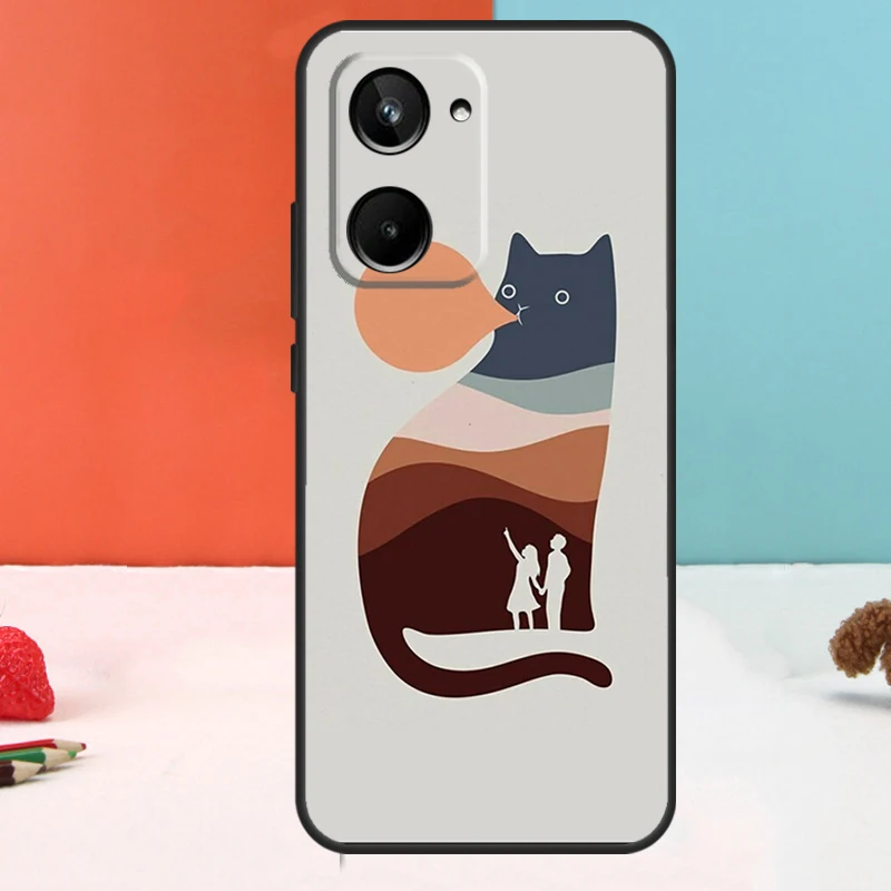 Funda de gato Fuji Japón Wave Landscape para Realme GT Neo 5 GT3 GT5 9 10 11 12 Pro Plus C25s C21Y C30 C31 C33 C35 C51 C53 C55 - imagen 2