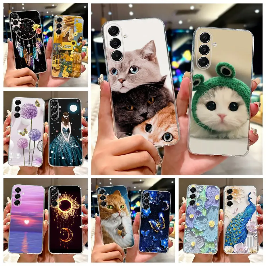 Para Samsung Galaxy A17 5G funda SM-A176B lindo gato pintado cubierta 6,7 ''funda de silicona suave para Samsung A17 A 17 GalaxyA17 5G Fundas