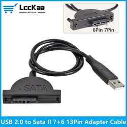 LccKaa Adaptador USB 2.0 a SATA II para Disco Duro y DVD