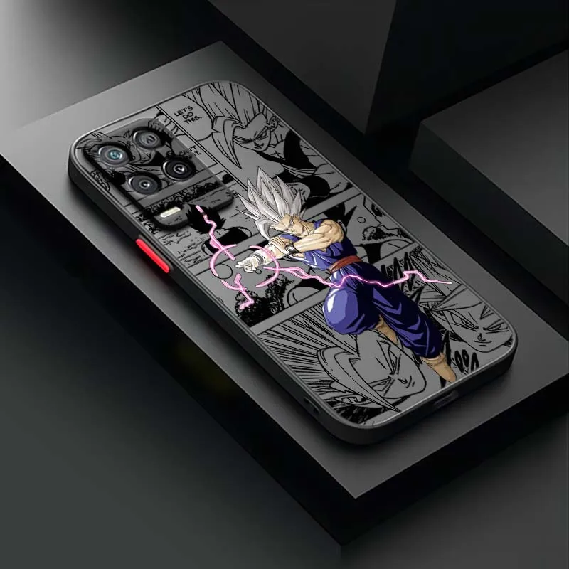 D-Dragon Ball Anime Goku Saiyan para OPPO A96 A78 A74 A72 A58 A53 Reno 10 8 7 6 Lite 5G funda de teléfono translúcida esmerilada - imagen 4