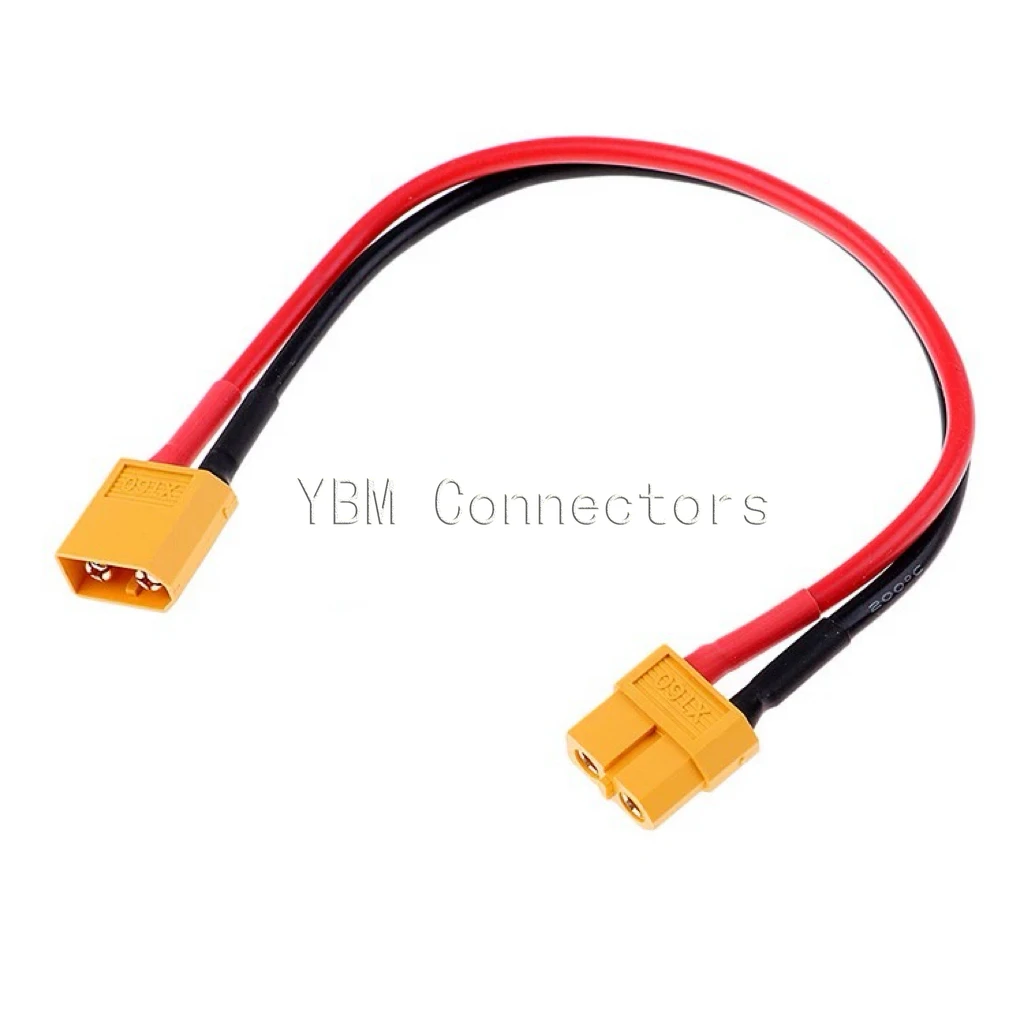 Conector de cargador de batería de litio XT60, modelo de avión, conector macho hembra de alta corriente con cable de silicona de 10/20CM, 12AWG - imagen 4