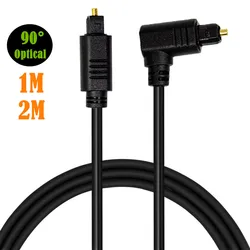 Cable Óptico TOSLINK 90° Doble Curva – Conexión Audio Digital