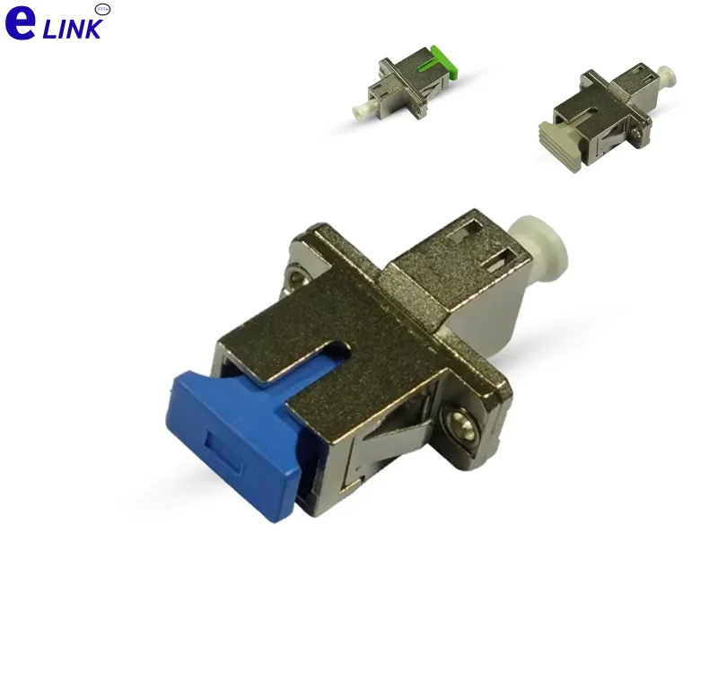 Adaptador de fibra óptica LC-SC conector híbrido acoplador hembra a hembra carcasa de metal SM MM APC suministro de fábrica envío gratis ELINK